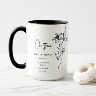 May Maid of Honour   Lily Birth Flower Mug