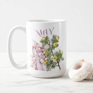 May Month Flower Lily of the Valley Hawthorn Fancy Coffee Mug