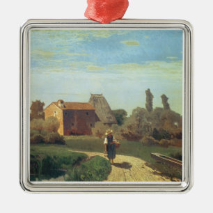 May Morning (oil on canvas) Metal Tree Decoration