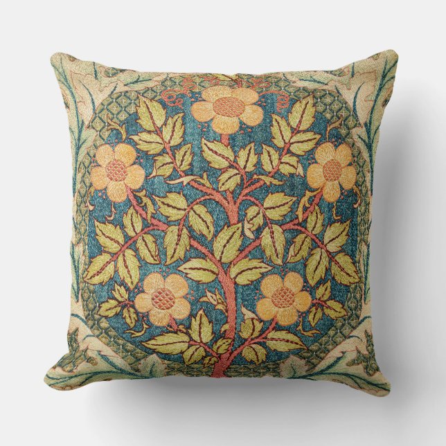 May Morris Rose Wreath  Cushion (Front)