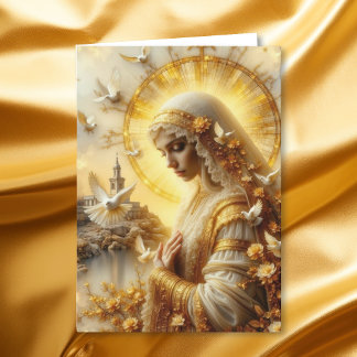 May Mother Mary Watch Over You and Heal You Holiday Card