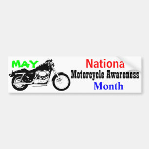 May - National Motorcycle Awareness Month Bumper Sticker