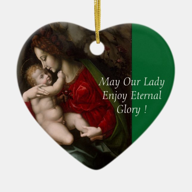 May Our Lady Enjoy Eternal Glory Ceramic Tree Decoration (Front)