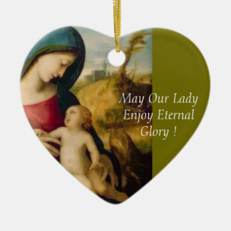 May Our Lady Enjoy Eternal Glory Ceramic Tree Decoration