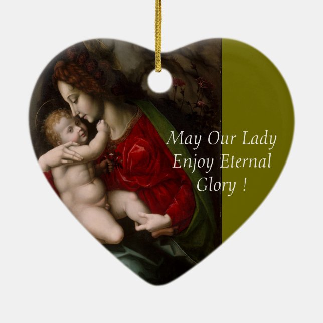 May Our Lady Enjoy Eternal Glory Ceramic Tree Decoration (Back)