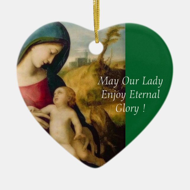 May Our Lady Enjoy Eternal Glory Ceramic Tree Decoration (Front)