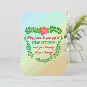 MAY PEACE BE YOUR GIFT AT CHRISTMAS Christmas Card