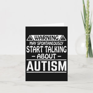 May Spontaneously Talking About Autism Asd Autism Card