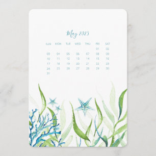 May Stand Alone Calendar Under the Sea Menu