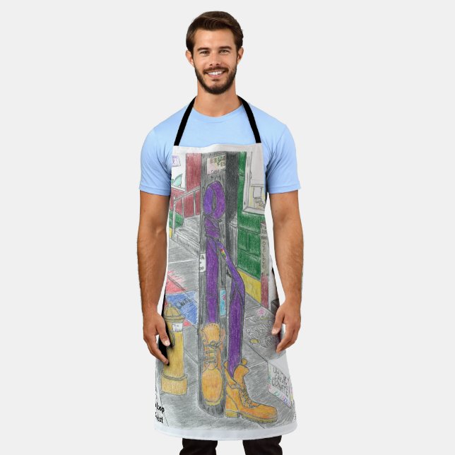 "May Street" purple awareness Apron (Worn)