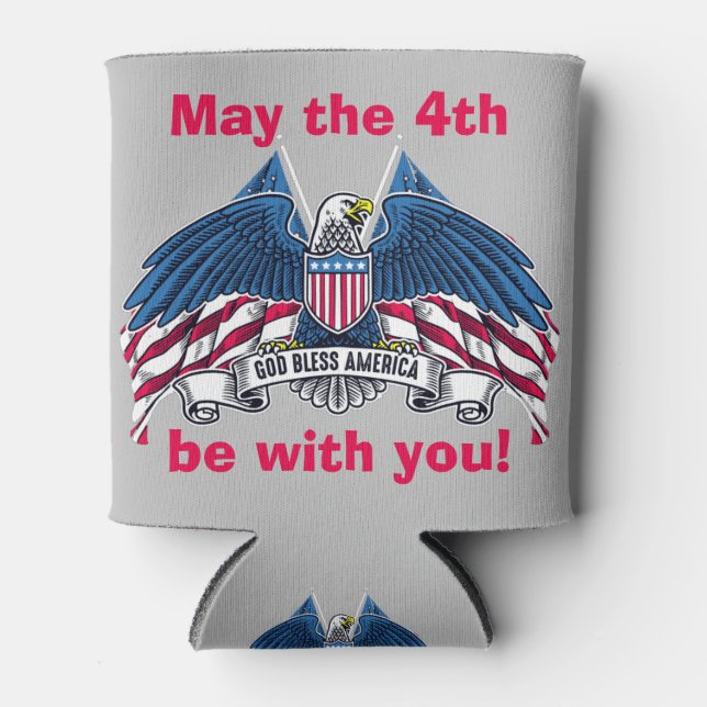 May the 4th be With You Eagle Can Cooler (Front)