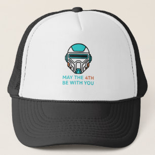 May the 4th Be With You Sci-Fi Helmet Illustration Trucker Hat