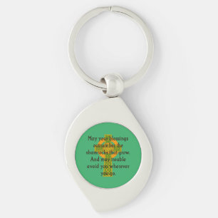 May The Blessings Outnumber - Irish Quote  Key Ring