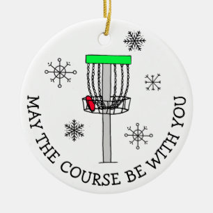 May the Course be with You, Disc Golf  Ceramic Tree Decoration