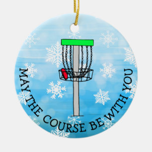 May the Course be with You, Disc Golf  Ceramic Tree Decoration