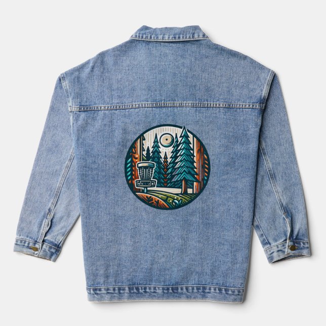 May the Course Be with You Disc Golf  Denim Jacket (Back)
