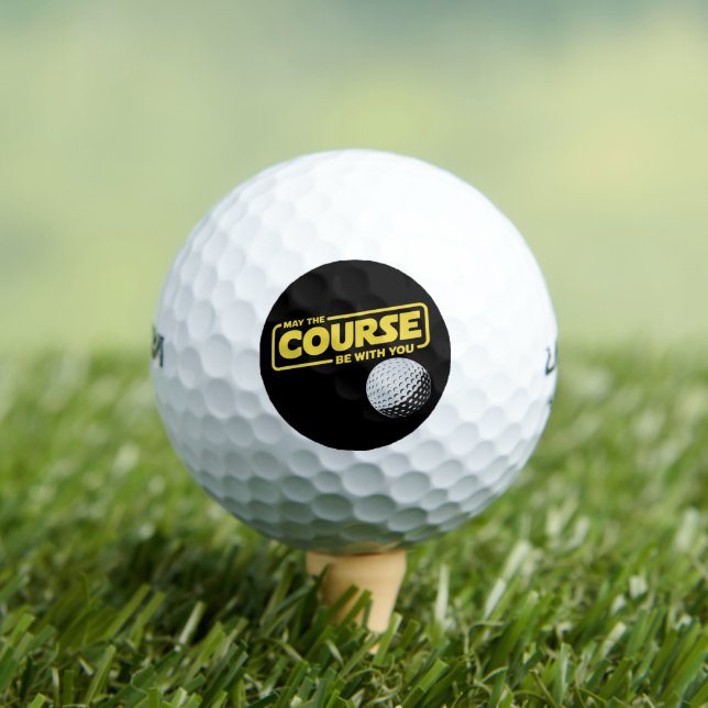 May The Course Be With You Funny Golf Golfing Balls (Insitu Tee)