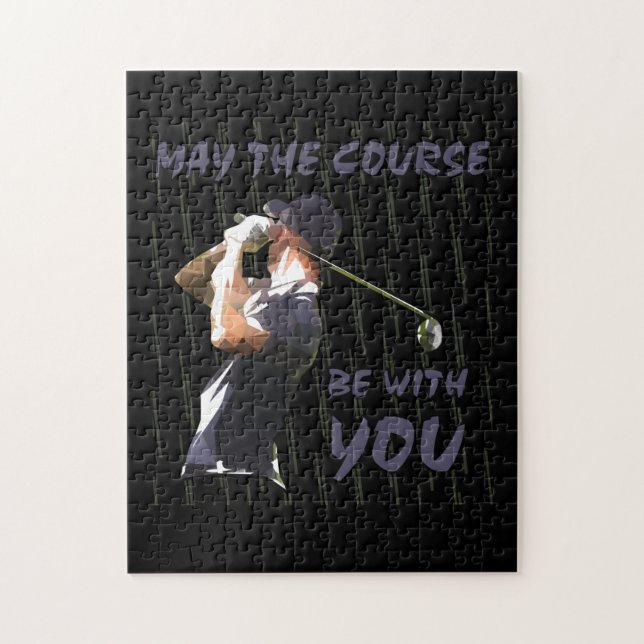 May The Course Be With You Funny Golfing Jigsaw Puzzle (Vertical)