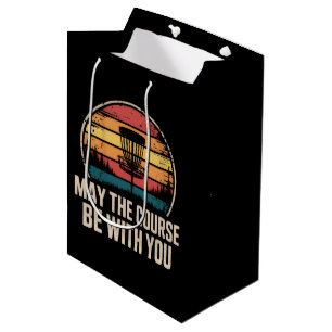 May The Course Be With You Golf Golfer Gift Medium Gift Bag