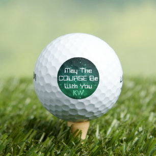 May The Course Be With You Personalised Golf Balls