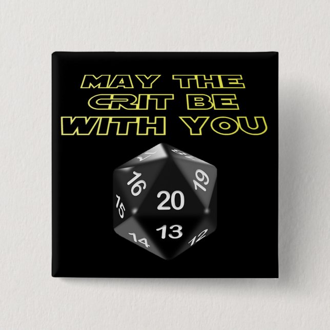 May the Crit be with you 15 Cm Square Badge (Front)