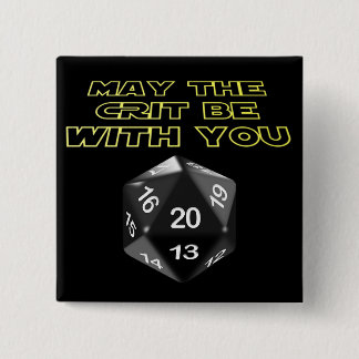 May the Crit be with you 15 Cm Square Badge