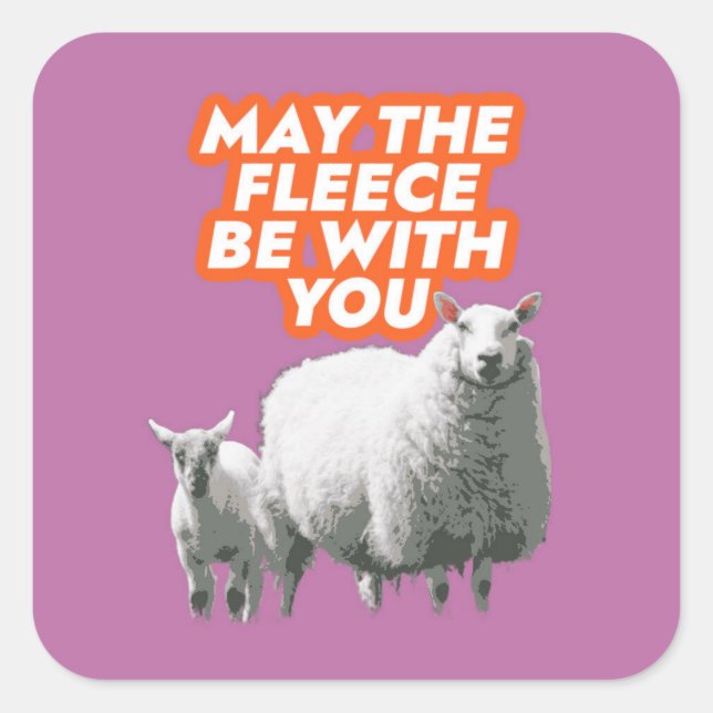 May The Fleece Be With You Sticker (Front)
