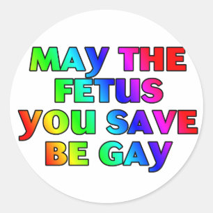 May the foetus (stickers) classic round sticker