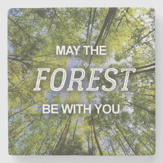 May The Forest Be With You marble coaster