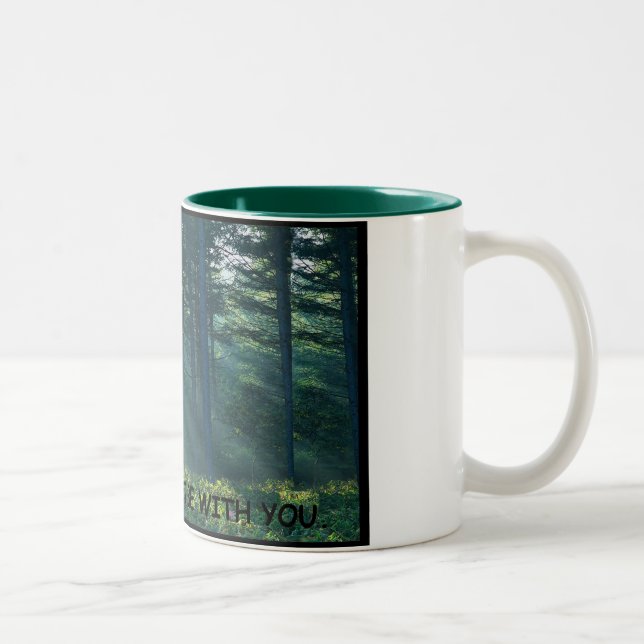 may the forest be with you - spoof Two-Tone coffee mug (Right)