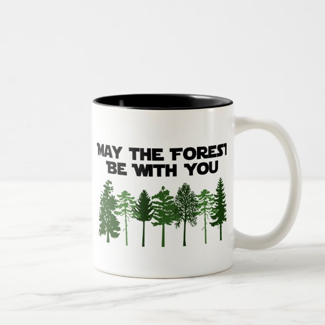 May The Forest Be WIth You Two-Tone Coffee Mug (Right)