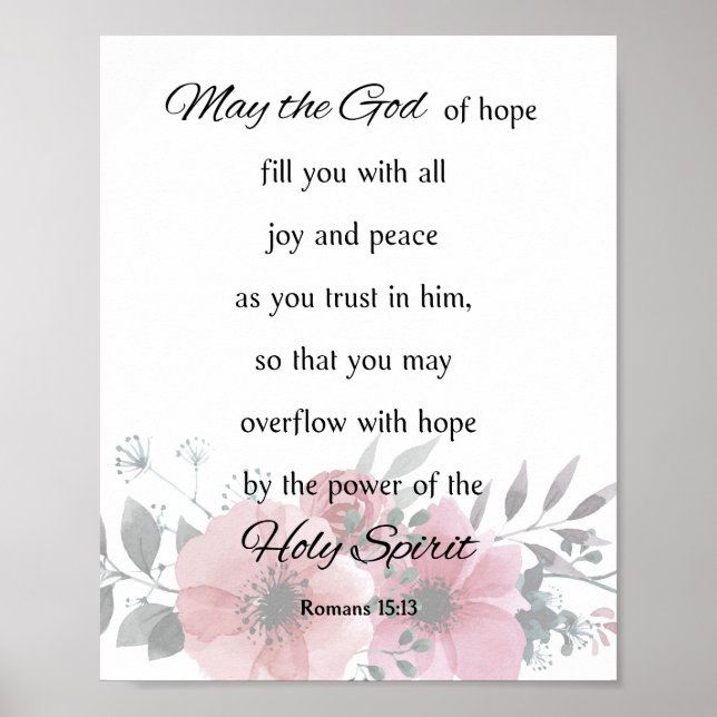 May the God of hope fill you Poster (Front)