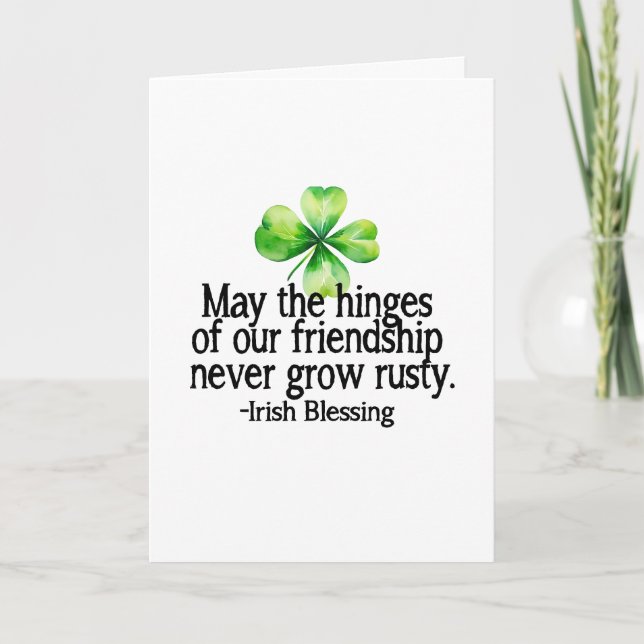 May the hinges of our friendship never grow rusty. card (Front)