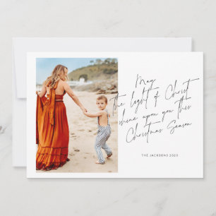 May the Light of Christ shine upon You Holiday Card