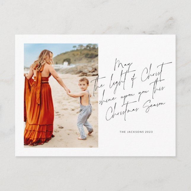 May the Light of Christ shine upon You Holiday Postcard (Front)