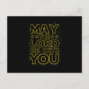 May the Lord be with You Christian God Faith Fun.p Invitation Postcard