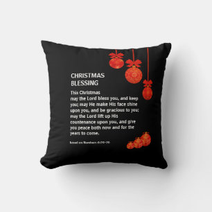 MAY THE LORD BLESS YOU Numbers 6 Christmas Cushion