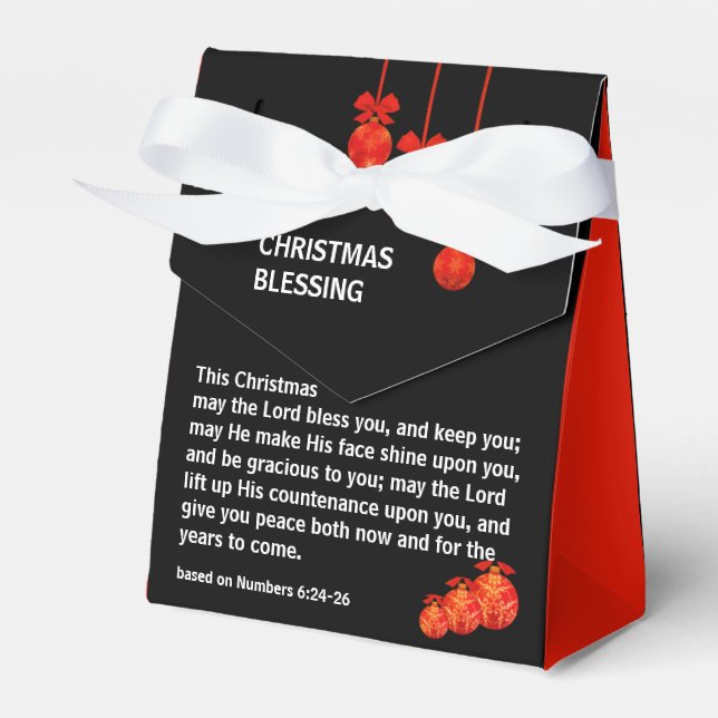 MAY THE LORD BLESS YOU Numbers 6 CHRISTMAS Favour Box (Front Side)