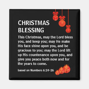 MAY THE LORD BLESS YOU Numbers 6 Christmas Magnet