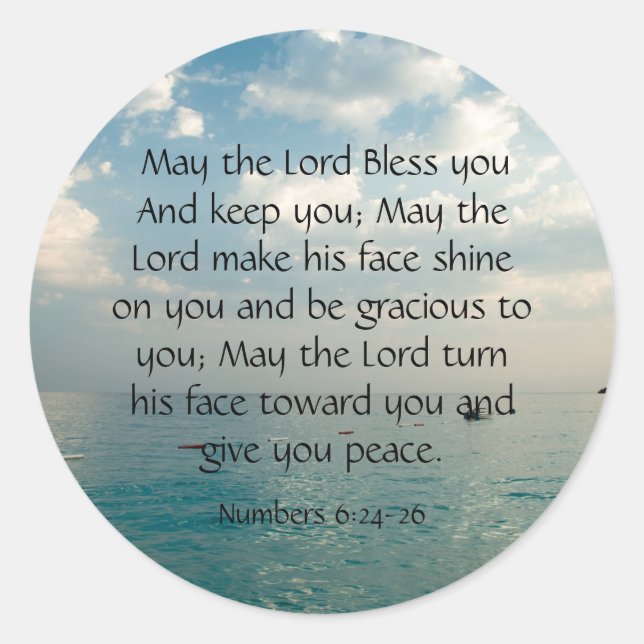 May The Lord Bless You Sticker (Front)