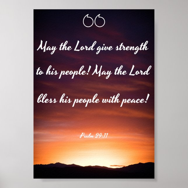 May the Lord give strength - Bible Poster (Front)