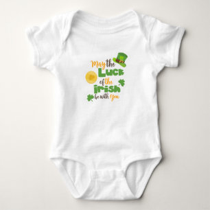 May the luck of the Irish be With You St Patricks Baby Bodysuit