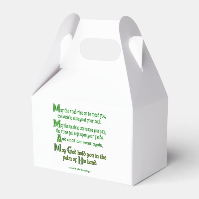 May the Road Rise To Meet You Gable Favour Box (Front Side)