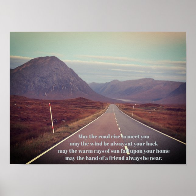 May the road rise to meet you Glencoe Scotland Poster (Front)