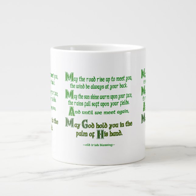 May the Road Rise To Meet You Large Coffee Mug (Front)