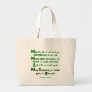May the Road Rise To Meet You Large Tote Bag