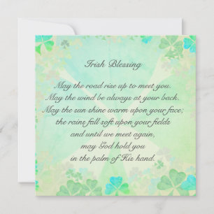 "May the road rise up..." Irish blessing Card