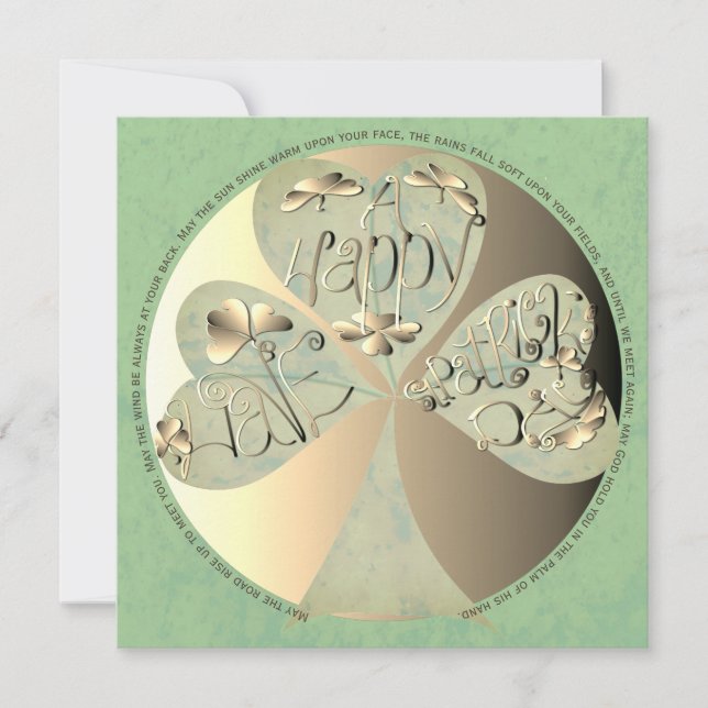 "May the road rise up..."St. Patrick's Day  Thank You Card (Front)