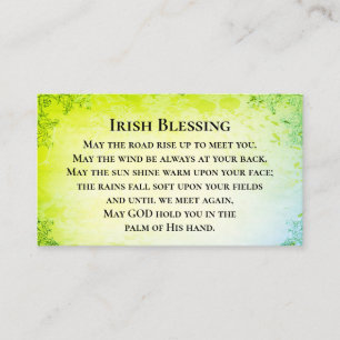 May the Road Rise Up to Meet You Irish Blessing Business Card