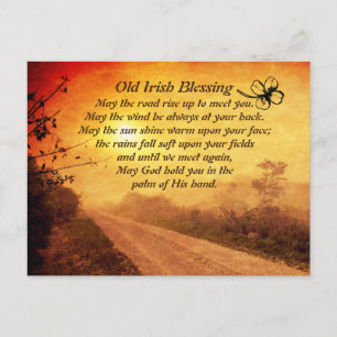 May the Road Rise up to Meet You, Irish Blessing Postcard